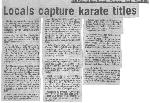 Locals Capture Karate Titles - MKA State Championship Results