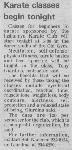 Ad for third semester class - Fall of 1977